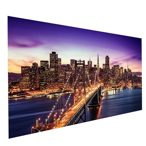 Diamond Painting Erwachsene Stadtnachtszene 5D DIY Set Malen Nach Zahlen Erwachsene mit Strasssteine 160x80cm Diamant Painting Bilder Brücke, Diamond Leinwand Bilder Stickerei Embroidery Kit GYL4003 Diamond Painting Erwachsene Stadtnachtszene 5D DIY Set Malen Nach Zahlen Erwachsene mit Strasssteine 160x80cm Diamant Painting Bilder Brücke, Diamond Leinwand Bilder Stickerei Embroidery Kit GYL4003 von GUUOYUAL