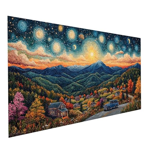 Diamond Painting Erwachsene Sternenhimmel DIY Set Malen Nach Zahlen Erwachsene mit Strasssteine 80 x 40 cm Diamant Painting Bilder Kleine Stadt,Diamond Leinwand Bilder Stickerei Embroidery Kit GYL0021 Diamond Painting Erwachsene Sternenhimmel DIY Set Malen Nach Zahlen Erwachsene mit Strasssteine 80 x 40 cm Diamant Painting Bilder Kleine Stadt,Diamond Leinwand Bilder Stickerei Embroidery Kit GYL0021 von GUUOYUAL