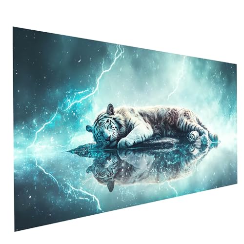 Diamond Painting Erwachsene Tier 5D DIY Set Malen Nach Zahlen Erwachsene mit Strasssteine 140x70cm Diamant Painting Bilder Tiger, Diamond Leinwand Bilder Stickerei Embroidery Kit, Zimmer Deko GYL6270 Diamond Painting Erwachsene Tier 5D DIY Set Malen Nach Zahlen Erwachsene mit Strasssteine 140x70cm Diamant Painting Bilder Tiger, Diamond Leinwand Bilder Stickerei Embroidery Kit, Zimmer Deko GYL6270 von GUUOYUAL