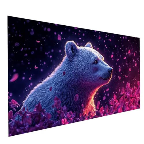 Diamond Painting Erwachsene Tier 5D DIY Set Malen Nach Zahlen Erwachsene mit Strasssteine 160 x 80 cm Diamant Painting Bilder Bär, Diamond Leinwand Bilder Stickerei Embroidery Kit, Zimmer Deko GYL6829 Diamond Painting Erwachsene Tier 5D DIY Set Malen Nach Zahlen Erwachsene mit Strasssteine 160 x 80 cm Diamant Painting Bilder Bär, Diamond Leinwand Bilder Stickerei Embroidery Kit, Zimmer Deko GYL6829 von GUUOYUAL