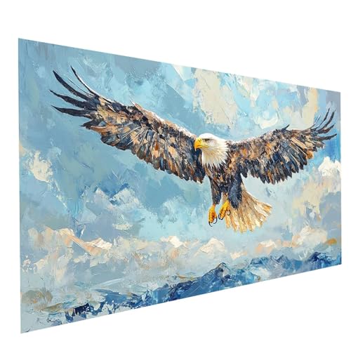Diamond Painting Erwachsene Tier 5D DIY Set Malen Nach Zahlen Erwachsene mit Strasssteine 80x160cm Diamant Painting Bilder Adler, Diamond Leinwand Bilder Stickerei Embroidery Kit, Zimmer Deko GYL2761 Diamond Painting Erwachsene Tier 5D DIY Set Malen Nach Zahlen Erwachsene mit Strasssteine 80x160cm Diamant Painting Bilder Adler, Diamond Leinwand Bilder Stickerei Embroidery Kit, Zimmer Deko GYL2761 von GUUOYUAL