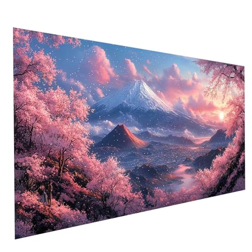 Diamond Painting Erwachsene Vulkan Fuji DIY Set Malen Nach Zahlen Erwachsene mit Strasssteine 80 x 160 cm Diamant Painting Bilder Kirschblüten, Diamond Leinwand Bilder Stickerei Embroidery Kit GYL0619 Diamond Painting Erwachsene Vulkan Fuji DIY Set Malen Nach Zahlen Erwachsene mit Strasssteine 80 x 160 cm Diamant Painting Bilder Kirschblüten, Diamond Leinwand Bilder Stickerei Embroidery Kit GYL0619 von GUUOYUAL