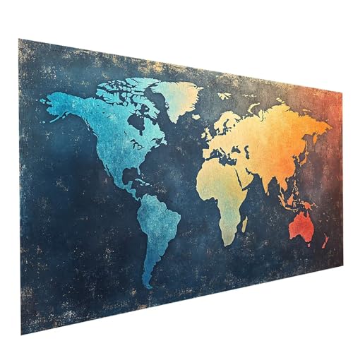 Diamond Painting Erwachsene Weltkarte 5D DIY Set Malen Nach Zahlen Erwachsene mit Strasssteine 60 x 30CM Diamant Painting Bilder Landschaft, Diamond Leinwand Bilder Stickerei Embroidery Kit GYL2198 Diamond Painting Erwachsene Weltkarte 5D DIY Set Malen Nach Zahlen Erwachsene mit Strasssteine 60 x 30CM Diamant Painting Bilder Landschaft, Diamond Leinwand Bilder Stickerei Embroidery Kit GYL2198 von GUUOYUAL