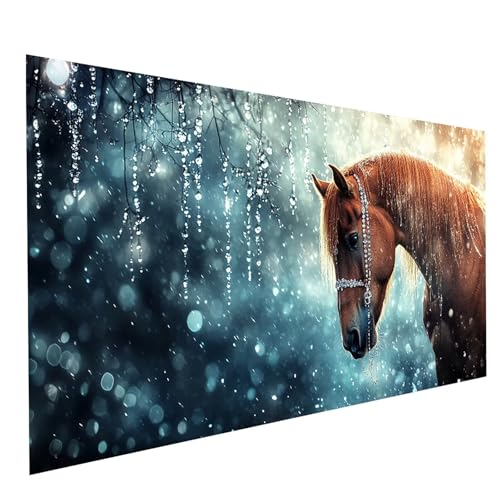 Diamond Painting Horse 5D Diamond Painting Basteln Erwachsene 80 x 160 CM Strasssteine Embroidery Leinwand Bilder Tier, Diamant DIY Set Erwachsene für Wanddeko wohnzimmer Geschenke für Frauen GYL5614 Diamond Painting Horse 5D Diamond Painting Basteln Erwachsene 80 x 160 CM Strasssteine Embroidery Leinwand Bilder Tier, Diamant DIY Set Erwachsene für Wanddeko wohnzimmer Geschenke für Frauen GYL5614 von GUUOYUAL