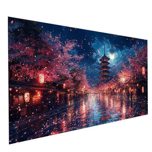 Diamond Painting Japan 5D Diamond Painting Basteln Erwachsene 140 x 70 CM Strasssteine Embroidery Leinwand Bilder Kirschblüten, Diamant DIY Set Erwachsene, Deko wohnzimmer Geschenke für Frauen GYL0699 Diamond Painting Japan 5D Diamond Painting Basteln Erwachsene 140 x 70 CM Strasssteine Embroidery Leinwand Bilder Kirschblüten, Diamant DIY Set Erwachsene, Deko wohnzimmer Geschenke für Frauen GYL0699 von GUUOYUAL