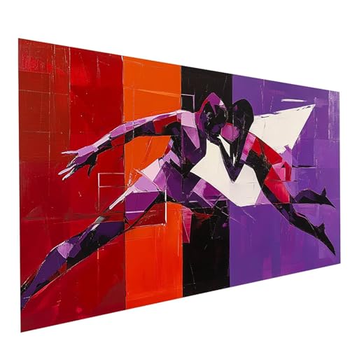 Diamond Painting Paar 5D Diamond Painting Basteln Erwachsene 140 x 70cm Strasssteine Embroidery Leinwand Bilder Abstrakt,Diamant DIY Set Erwachsene für Wanddeko wohnzimmer Geschenke für Frauen GYL6387 von GUUOYUAL