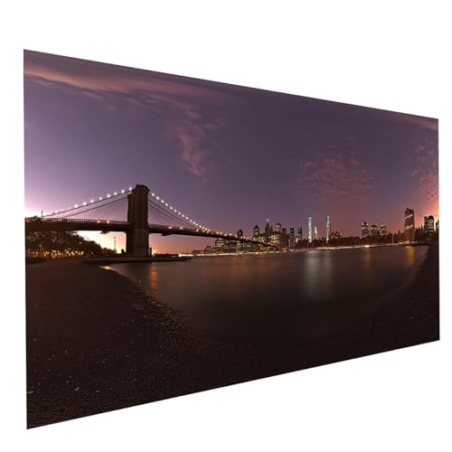 Diamond Painting Stadt 5D Diamond Painting Basteln Erwachsene 90x180CM Strasssteine Embroidery Leinwand Bilder Nachtansicht, Diamant DIY Set Erwachsene für Deko wohnzimmer Geschenke für Frauen GYL7757 von GUUOYUAL