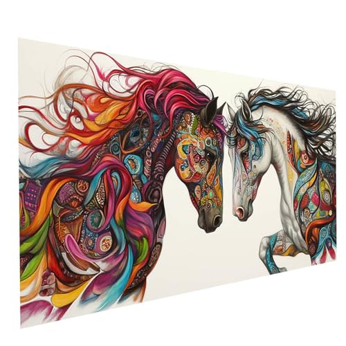 Diamond Painting Tier 5D Diamond Painting Basteln Erwachsene 70 x 140cm Strasssteine Embroidery Leinwand Bilder Horse, Diamant DIY Set Erwachsene für Wanddeko wohnzimmer Geschenke für Frauen GYL4497 Diamond Painting Tier 5D Diamond Painting Basteln Erwachsene 70 x 140cm Strasssteine Embroidery Leinwand Bilder Horse, Diamant DIY Set Erwachsene für Wanddeko wohnzimmer Geschenke für Frauen GYL4497 von GUUOYUAL
