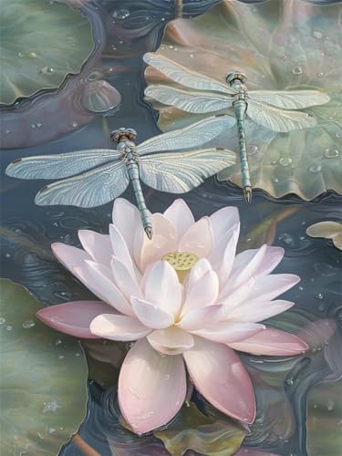 GUUOYUAL Blume 5D Diamond Painting Kits Full Drill, Libelle Kristall Strass Diamant Stickerei Kunst Bilder, DIY Kunst Bastelbedarf für Erwachsene, Kinder, Zuhause, Wanddekoration - 40 x 55 cm W - 56 GUUOYUAL Blume 5D Diamond Painting Kits Full Drill, Libelle Kristall Strass Diamant Stickerei Kunst Bilder, DIY Kunst Bastelbedarf für Erwachsene, Kinder, Zuhause, Wanddekoration - 40 x 55 cm W - 56 von GUUOYUAL