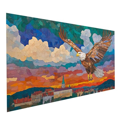 GUUOYUAL Diamond Painting Erwachsene Adler 5D DIY Set Malen Nach Zahlen Erwachsene mit Strasssteine 100 x 200CM Diamant Painting Bilder Tier, Diamond Leinwand Bilder Stickerei Embroidery Kit GYL1071 GUUOYUAL Diamond Painting Erwachsene Adler 5D DIY Set Malen Nach Zahlen Erwachsene mit Strasssteine 100 x 200CM Diamant Painting Bilder Tier, Diamond Leinwand Bilder Stickerei Embroidery Kit GYL1071 von GUUOYUAL