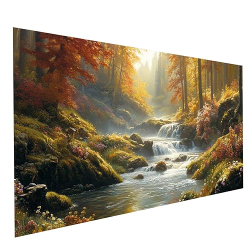 GUUOYUAL Diamond Painting Erwachsene Fluss 5D DIY Set Malen Nach Zahlen Erwachsene mit Strasssteine 140 x 70 cm Diamant Painting Bilder Baum, Diamond Leinwand Bilder Stickerei Embroidery Kit GYL1860 GUUOYUAL Diamond Painting Erwachsene Fluss 5D DIY Set Malen Nach Zahlen Erwachsene mit Strasssteine 140 x 70 cm Diamant Painting Bilder Baum, Diamond Leinwand Bilder Stickerei Embroidery Kit GYL1860 von GUUOYUAL