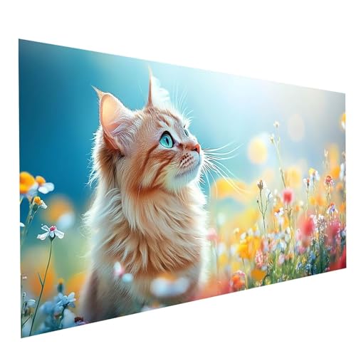 GUUOYUAL Diamond Painting Erwachsene Katze 5D DIY Set Malen Nach Zahlen Erwachsene mit Strasssteine 60 x 30 cm Diamant Painting Bilder Blume, Diamond Leinwand Bilder Stickerei Embroidery Kit GYL7580 GUUOYUAL Diamond Painting Erwachsene Katze 5D DIY Set Malen Nach Zahlen Erwachsene mit Strasssteine 60 x 30 cm Diamant Painting Bilder Blume, Diamond Leinwand Bilder Stickerei Embroidery Kit GYL7580 von GUUOYUAL