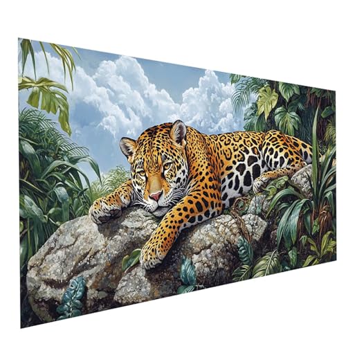 GUUOYUAL Diamond Painting Erwachsene Leopard 5D DIY Set Malen Nach Zahlen Erwachsene mit Strasssteine 100x200cm Diamant Painting Bilder Tier, Diamond Leinwand Bilder Stickerei Embroidery Kit GYL2007 GUUOYUAL Diamond Painting Erwachsene Leopard 5D DIY Set Malen Nach Zahlen Erwachsene mit Strasssteine 100x200cm Diamant Painting Bilder Tier, Diamond Leinwand Bilder Stickerei Embroidery Kit GYL2007 von GUUOYUAL