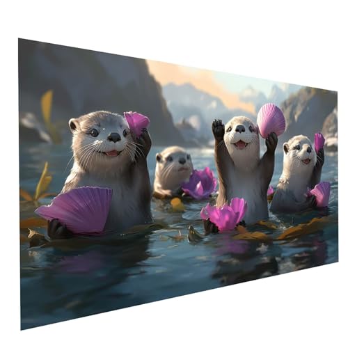 GUUOYUAL Diamond Painting Erwachsene Otter 5D DIY Set Malen Nach Zahlen Erwachsene mit Strasssteine 70 x 140 cm Diamant Painting Bilder Tier, Diamond Leinwand Bilder Stickerei Embroidery Kit GYL8070 GUUOYUAL Diamond Painting Erwachsene Otter 5D DIY Set Malen Nach Zahlen Erwachsene mit Strasssteine 70 x 140 cm Diamant Painting Bilder Tier, Diamond Leinwand Bilder Stickerei Embroidery Kit GYL8070 von GUUOYUAL