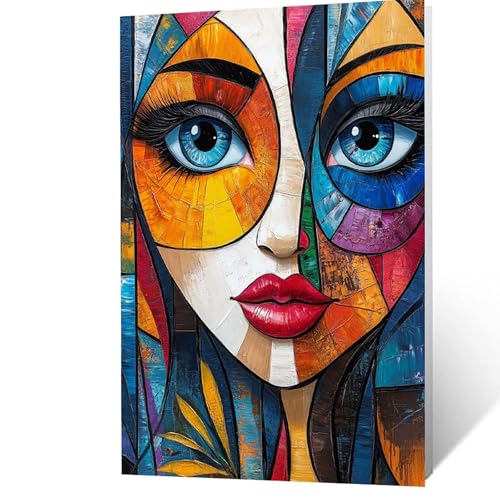 Malen Nach Zahlen Erwachsene, Malen Nach Zahlen Abstrakt, DIY Set Erwachsene mit Leinwand Bilder Gesicht 40x55cm Acrylfarben Set Pinselset, Wandbilder Bastelset Deko Wohnzimmer Geschenke YH2F-0839 Malen Nach Zahlen Erwachsene, Malen Nach Zahlen Abstrakt, DIY Set Erwachsene mit Leinwand Bilder Gesicht 40x55cm Acrylfarben Set Pinselset, Wandbilder Bastelset Deko Wohnzimmer Geschenke YH2F-0839 von GUUOYUAL