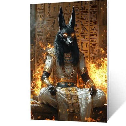 Malen Nach Zahlen Erwachsene, Malen Nach Zahlen Anubis, DIY Set Erwachsene mit Leinwand Bilder Flamme 40 x 30 cm Acrylfarben Set Pinselset, Wandbilder Bastelset Deko Wohnzimmer Geschenke YH2F-2761 Malen Nach Zahlen Erwachsene, Malen Nach Zahlen Anubis, DIY Set Erwachsene mit Leinwand Bilder Flamme 40 x 30 cm Acrylfarben Set Pinselset, Wandbilder Bastelset Deko Wohnzimmer Geschenke YH2F-2761 von GUUOYUAL
