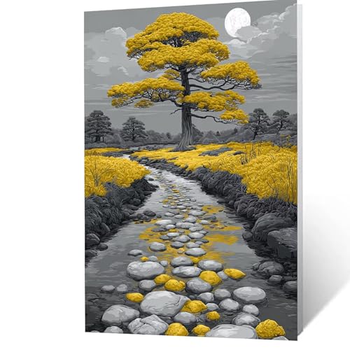 Malen Nach Zahlen Erwachsene, Malen Nach Zahlen Baum, DIY Set Erwachsene mit Leinwand Bilder Mond 30 x 40 cm Acrylfarben Set Pinselset, Wandbilder Bastelset Zimmer Deko Geschenke für Frauen YH2F-5045 Malen Nach Zahlen Erwachsene, Malen Nach Zahlen Baum, DIY Set Erwachsene mit Leinwand Bilder Mond 30 x 40 cm Acrylfarben Set Pinselset, Wandbilder Bastelset Zimmer Deko Geschenke für Frauen YH2F-5045 von GUUOYUAL