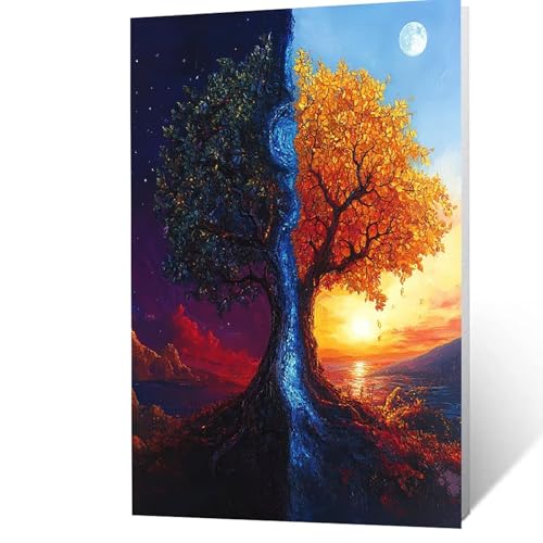 Malen Nach Zahlen Erwachsene, Malen Nach Zahlen Baum, DIY Set Erwachsene mit Leinwand Bilder Mond 80 x 60 CM Acrylfarben Set Pinselset, Wandbilder Bastelset Zimmer Deko Geschenke für Frauen YH2F-0744 Malen Nach Zahlen Erwachsene, Malen Nach Zahlen Baum, DIY Set Erwachsene mit Leinwand Bilder Mond 80 x 60 CM Acrylfarben Set Pinselset, Wandbilder Bastelset Zimmer Deko Geschenke für Frauen YH2F-0744 von GUUOYUAL