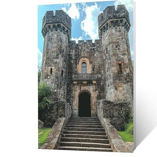 Malen Nach Zahlen Erwachsene, Malen Nach Zahlen Burg, DIY Set Erwachsene mit Leinwand Bilder Landschaft 60x80cm Acrylfarben Set Pinselset, Wandbilder Bastelset Deko Wohnzimmer Geschenke YH2F-0856 Malen Nach Zahlen Erwachsene, Malen Nach Zahlen Burg, DIY Set Erwachsene mit Leinwand Bilder Landschaft 60x80cm Acrylfarben Set Pinselset, Wandbilder Bastelset Deko Wohnzimmer Geschenke YH2F-0856 von GUUOYUAL