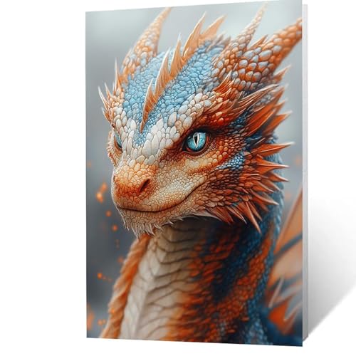 Malen Nach Zahlen Erwachsene, Malen Nach Zahlen Drachen, DIY Set Erwachsene mit Leinwand Bilder Tier 70x95cm Acrylfarben Set Pinselset, Wandbilder Bastelset Zimmer Deko Geschenke für Frauen YH2F-4932 Malen Nach Zahlen Erwachsene, Malen Nach Zahlen Drachen, DIY Set Erwachsene mit Leinwand Bilder Tier 70x95cm Acrylfarben Set Pinselset, Wandbilder Bastelset Zimmer Deko Geschenke für Frauen YH2F-4932 von GUUOYUAL