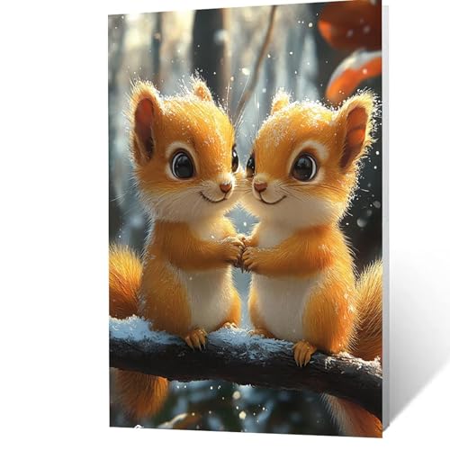 Malen Nach Zahlen Erwachsene, Malen Nach Zahlen Eichhörnchen, DIY Set Erwachsene mit Leinwand Bilder Winter 95x70 cm Acrylfarben Set Pinselset,Wandbilder Bastelset Deko Wohnzimmer Geschenke YH2F-3606 Malen Nach Zahlen Erwachsene, Malen Nach Zahlen Eichhörnchen, DIY Set Erwachsene mit Leinwand Bilder Winter 95x70 cm Acrylfarben Set Pinselset,Wandbilder Bastelset Deko Wohnzimmer Geschenke YH2F-3606 von GUUOYUAL