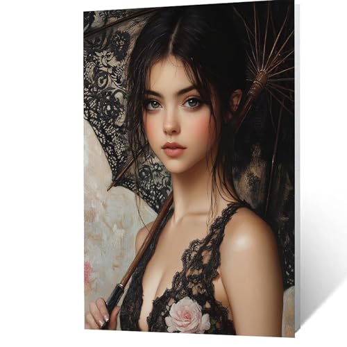 Malen Nach Zahlen Erwachsene, Malen Nach Zahlen Frau, DIY Set Erwachsene mit Leinwand Bilder Regenschirm 80 x 60 cm Acrylfarben Set Pinselset, Wandbilder Bastelset Deko Wohnzimmer Geschenke YH2F-3600 Malen Nach Zahlen Erwachsene, Malen Nach Zahlen Frau, DIY Set Erwachsene mit Leinwand Bilder Regenschirm 80 x 60 cm Acrylfarben Set Pinselset, Wandbilder Bastelset Deko Wohnzimmer Geschenke YH2F-3600 von GUUOYUAL