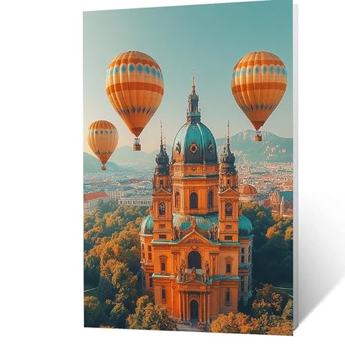 Malen Nach Zahlen Erwachsene, Malen Nach Zahlen Heißluftballon, DIY Set Erwachsene mit Leinwand Bilder Stadt 60x80CM Acrylfarben Set Pinselset, Wandbilder Bastelset Deko Wohnzimmer Geschenke YH2F-2886 Malen Nach Zahlen Erwachsene, Malen Nach Zahlen Heißluftballon, DIY Set Erwachsene mit Leinwand Bilder Stadt 60x80CM Acrylfarben Set Pinselset, Wandbilder Bastelset Deko Wohnzimmer Geschenke YH2F-2886 von GUUOYUAL