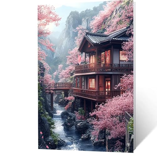 Malen Nach Zahlen Erwachsene, Malen Nach Zahlen Japan, DIY Set Erwachsene mit Leinwand Bilder Kirschblüten 60 x 80 cm Acrylfarben Set Pinselset,Wandbilder Bastelset Deko Wohnzimmer Geschenke YH2F-0963 Malen Nach Zahlen Erwachsene, Malen Nach Zahlen Japan, DIY Set Erwachsene mit Leinwand Bilder Kirschblüten 60 x 80 cm Acrylfarben Set Pinselset,Wandbilder Bastelset Deko Wohnzimmer Geschenke YH2F-0963 von GUUOYUAL