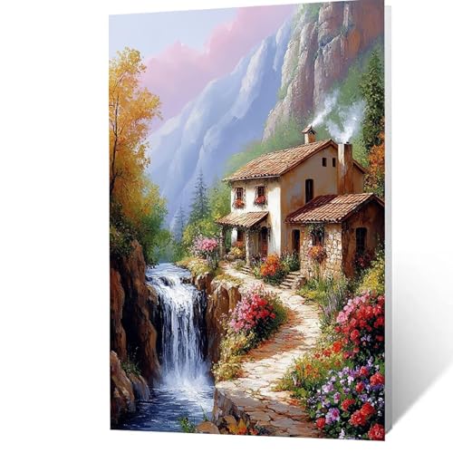 Malen Nach Zahlen Erwachsene, Malen Nach Zahlen Kabine, DIY Set Erwachsene mit Leinwand Bilder Blume 95 x 70 cm Acrylfarben Set Pinselset, Wandbilder Bastelset Deko Wohnzimmer Geschenke YH2F-2780 von GUUOYUAL