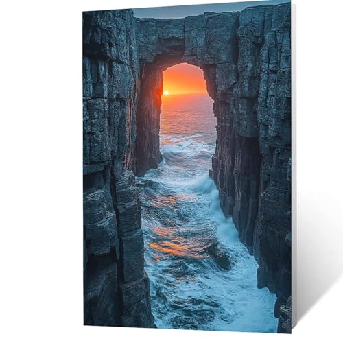 Malen Nach Zahlen Erwachsene, Malen Nach Zahlen Meer, DIY Set Erwachsene mit Leinwand Bilder Sonnenuntergang 40 x 55 cm Acrylfarben Set Pinselset, Wandbilder Bastelset Zimmer Deko Geschenke YH2F-0946 Malen Nach Zahlen Erwachsene, Malen Nach Zahlen Meer, DIY Set Erwachsene mit Leinwand Bilder Sonnenuntergang 40 x 55 cm Acrylfarben Set Pinselset, Wandbilder Bastelset Zimmer Deko Geschenke YH2F-0946 von GUUOYUAL