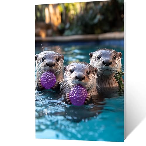 Malen Nach Zahlen Erwachsene, Malen Nach Zahlen Otter, DIY Set Erwachsene mit Leinwand Bilder Tier 70 x 95 cm Acrylfarben Set Pinselset, Wandbilder Bastelset Zimmer Deko Geschenke für Frauen YH2F-5039 Malen Nach Zahlen Erwachsene, Malen Nach Zahlen Otter, DIY Set Erwachsene mit Leinwand Bilder Tier 70 x 95 cm Acrylfarben Set Pinselset, Wandbilder Bastelset Zimmer Deko Geschenke für Frauen YH2F-5039 von GUUOYUAL