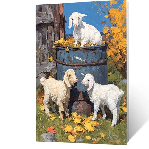 Malen Nach Zahlen Erwachsene, Malen Nach Zahlen Schaf, DIY Set Erwachsene mit Leinwand Bilder Tier 40x55cm Acrylfarben Set Pinselset,Wandbilder Bastelset Deko Wohnzimmer Geschenke für Frauen YH2F-0834 Malen Nach Zahlen Erwachsene, Malen Nach Zahlen Schaf, DIY Set Erwachsene mit Leinwand Bilder Tier 40x55cm Acrylfarben Set Pinselset,Wandbilder Bastelset Deko Wohnzimmer Geschenke für Frauen YH2F-0834 von GUUOYUAL