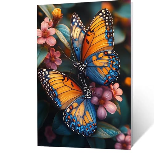 Malen Nach Zahlen Erwachsene, Malen Nach Zahlen Schmetterling, DIY Set Erwachsene mit Leinwand Bilder Blume 80x60cm Acrylfarben Set Pinselset, Wandbilder Bastelset Deko Wohnzimmer Geschenke YH2F-3478 Malen Nach Zahlen Erwachsene, Malen Nach Zahlen Schmetterling, DIY Set Erwachsene mit Leinwand Bilder Blume 80x60cm Acrylfarben Set Pinselset, Wandbilder Bastelset Deko Wohnzimmer Geschenke YH2F-3478 von GUUOYUAL