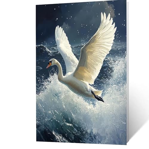Malen Nach Zahlen Erwachsene, Malen Nach Zahlen Schwan, DIY Set Erwachsene mit Leinwand Bilder Tier 80 x 60 cm Acrylfarben Set Pinselset,Wandbilder Bastelset Zimmer Deko Geschenke für Frauen YH2F-3580 Malen Nach Zahlen Erwachsene, Malen Nach Zahlen Schwan, DIY Set Erwachsene mit Leinwand Bilder Tier 80 x 60 cm Acrylfarben Set Pinselset,Wandbilder Bastelset Zimmer Deko Geschenke für Frauen YH2F-3580 von GUUOYUAL