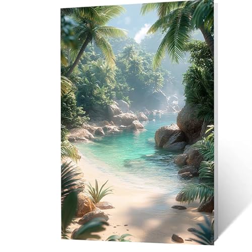 Malen Nach Zahlen Erwachsene, Malen Nach Zahlen Strand, DIY Set Erwachsene mit Leinwand Bilder Baum 40x30cm Acrylfarben Set Pinselset, Wandbilder Bastelset Zimmer Deko Geschenke für Frauen YH2F-2679 Malen Nach Zahlen Erwachsene, Malen Nach Zahlen Strand, DIY Set Erwachsene mit Leinwand Bilder Baum 40x30cm Acrylfarben Set Pinselset, Wandbilder Bastelset Zimmer Deko Geschenke für Frauen YH2F-2679 von GUUOYUAL