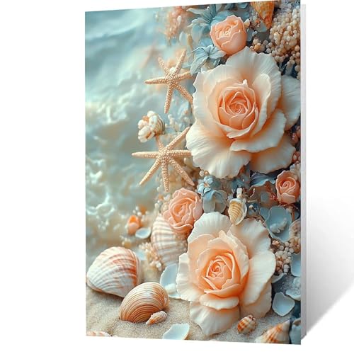 Malen Nach Zahlen Erwachsene, Malen Nach Zahlen Strand, DIY Set Erwachsene mit Leinwand Bilder Blume 40 x 55 cm Acrylfarben Set Pinselset, Wandbilder Bastelset Deko Wohnzimmer Geschenke YH2F-5041 Malen Nach Zahlen Erwachsene, Malen Nach Zahlen Strand, DIY Set Erwachsene mit Leinwand Bilder Blume 40 x 55 cm Acrylfarben Set Pinselset, Wandbilder Bastelset Deko Wohnzimmer Geschenke YH2F-5041 von GUUOYUAL