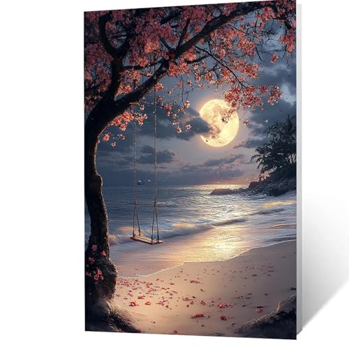 Malen Nach Zahlen Erwachsene, Malen Nach Zahlen Swing, DIY Set Erwachsene mit Leinwand Bilder Strand 55x40cm Acrylfarben Set Pinselset, Wandbilder Bastelset Zimmer Deko Geschenke für Frauen YH2F-2690 Malen Nach Zahlen Erwachsene, Malen Nach Zahlen Swing, DIY Set Erwachsene mit Leinwand Bilder Strand 55x40cm Acrylfarben Set Pinselset, Wandbilder Bastelset Zimmer Deko Geschenke für Frauen YH2F-2690 von GUUOYUAL