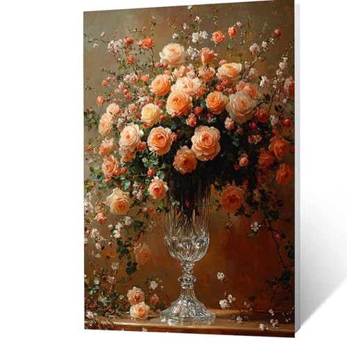 Malen Nach Zahlen Erwachsene, Malen Nach Zahlen Vase, DIY Set Erwachsene mit Leinwand Bilder Blume 70 x 95 cm Acrylfarben Set Pinselset, Wandbilder Bastelset Zimmer Deko Geschenke für Frauen YH2F-0939 Malen Nach Zahlen Erwachsene, Malen Nach Zahlen Vase, DIY Set Erwachsene mit Leinwand Bilder Blume 70 x 95 cm Acrylfarben Set Pinselset, Wandbilder Bastelset Zimmer Deko Geschenke für Frauen YH2F-0939 von GUUOYUAL