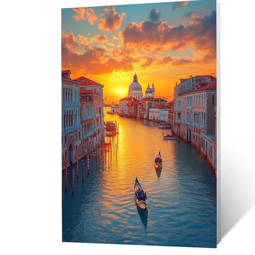 Malen Nach Zahlen Erwachsene, Malen Nach Zahlen Venedig, DIY Set Erwachsene mit Leinwand Bilder Sonnenuntergang 95x70cm Acrylfarben Set Pinselset, Wandbilder Bastelset Zimmer Deko Geschenke YH2F-3514 Malen Nach Zahlen Erwachsene, Malen Nach Zahlen Venedig, DIY Set Erwachsene mit Leinwand Bilder Sonnenuntergang 95x70cm Acrylfarben Set Pinselset, Wandbilder Bastelset Zimmer Deko Geschenke YH2F-3514 von GUUOYUAL