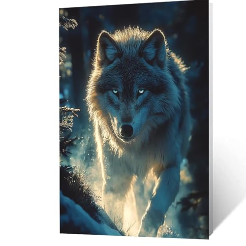 Malen Nach Zahlen Erwachsene, Malen Nach Zahlen Wolf, DIY Set Erwachsene mit Leinwand Bilder Tier 70x95cm Acrylfarben Set Pinselset, Wandbilder Bastelset Deko Wohnzimmer Geschenke für Frauen YH2F-4917 Malen Nach Zahlen Erwachsene, Malen Nach Zahlen Wolf, DIY Set Erwachsene mit Leinwand Bilder Tier 70x95cm Acrylfarben Set Pinselset, Wandbilder Bastelset Deko Wohnzimmer Geschenke für Frauen YH2F-4917 von GUUOYUAL