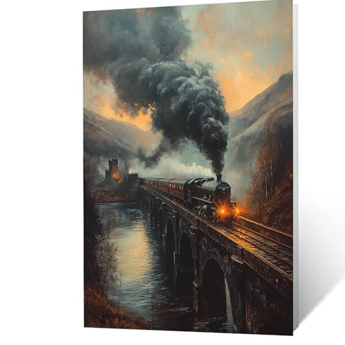 Malen Nach Zahlen Erwachsene, Malen Nach Zahlen Zug, DIY Set Erwachsene mit Leinwand Bilder Landschaft 80 x 60 cm Acrylfarben Set Pinselset, Wandbilder Bastelset Deko Wohnzimmer Geschenke YH2F-3575 Malen Nach Zahlen Erwachsene, Malen Nach Zahlen Zug, DIY Set Erwachsene mit Leinwand Bilder Landschaft 80 x 60 cm Acrylfarben Set Pinselset, Wandbilder Bastelset Deko Wohnzimmer Geschenke YH2F-3575 von GUUOYUAL