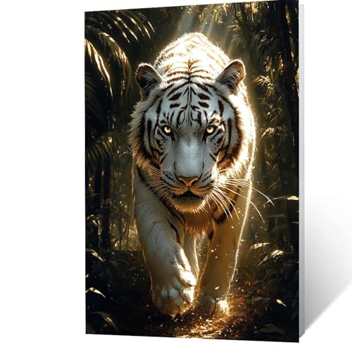 Malen Nach Zahlen Erwachsene 30x40 CM, Malen Nach Zahlen Kinder Weißer Tiger, DIY Basteln Erwachsene Leinwand Bilder Tier, Paint by Numbers for Adults, Deko Wohnzimmer Geschenke für Frauen YH2F-3021 Malen Nach Zahlen Erwachsene 30x40 CM, Malen Nach Zahlen Kinder Weißer Tiger, DIY Basteln Erwachsene Leinwand Bilder Tier, Paint by Numbers for Adults, Deko Wohnzimmer Geschenke für Frauen YH2F-3021 von GUUOYUAL