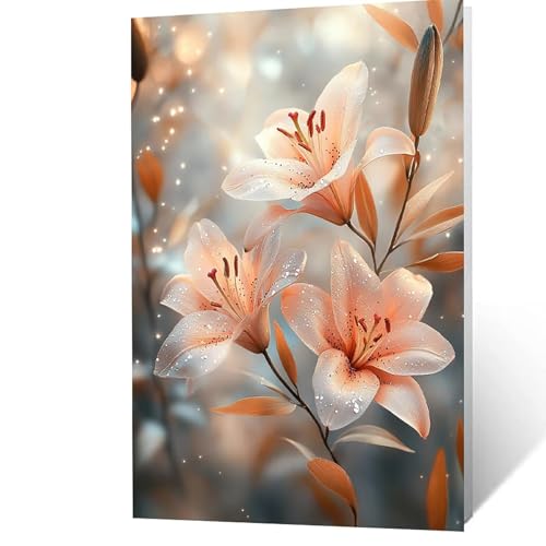 Malen Nach Zahlen Erwachsene 40x55 cm, Malen Nach Zahlen Kinder Blume, DIY Basteln Erwachsene Leinwand Bilder Landschaft, Paint by Numbers for Adults,Wanddeko Wohnzimmer Geschenke für Frauen YH2F-5092 von GUUOYUAL