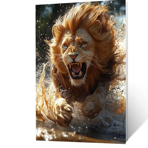 Malen Nach Zahlen Erwachsene 40x55 cm, Malen Nach Zahlen Kinder Löwe, DIY Basteln Erwachsene Leinwand Bilder Tier, Paint by Numbers for Adults, Wanddeko Wohnzimmer Geschenke für Frauen YH2F-3430 Malen Nach Zahlen Erwachsene 40x55 cm, Malen Nach Zahlen Kinder Löwe, DIY Basteln Erwachsene Leinwand Bilder Tier, Paint by Numbers for Adults, Wanddeko Wohnzimmer Geschenke für Frauen YH2F-3430 von GUUOYUAL