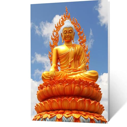 Malen Nach Zahlen Erwachsene 40x55 cm, Malen Nach Zahlen Kinder Zen, DIY Basteln Erwachsene Leinwand Bilder Landschaft, Paint by Numbers for Adults, Wanddeko Wohnzimmer Geschenke für Frauen YH2F-5072 von GUUOYUAL