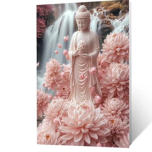 Malen Nach Zahlen Erwachsene 40x55 cm, Malen Nach Zahlen Kinder Zen, DIY Basteln Erwachsene Leinwand Bilder Wasserfall, Paint by Numbers for Adults, Wanddeko Wohnzimmer Geschenke für Frauen YH2F-4955 von GUUOYUAL