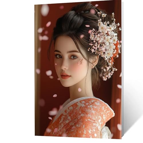 Malen Nach Zahlen Erwachsene 60x80 cm, Malen Nach Zahlen Kinder Japan, DIY Basteln Erwachsene Leinwand Bilder Geisha, Paint by Numbers for Adults, Wanddeko Wohnzimmer Geschenke für Frauen YH2F-4962 Malen Nach Zahlen Erwachsene 60x80 cm, Malen Nach Zahlen Kinder Japan, DIY Basteln Erwachsene Leinwand Bilder Geisha, Paint by Numbers for Adults, Wanddeko Wohnzimmer Geschenke für Frauen YH2F-4962 von GUUOYUAL