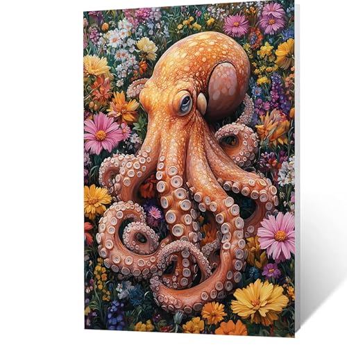 Malen Nach Zahlen Erwachsene 60x80 cm, Malen Nach Zahlen Kinder Oktopus, DIY Basteln Erwachsene Leinwand Bilder Blume, Paint by Numbers for Adults, Wanddeko Wohnzimmer Geschenke für Frauen YH2F-0897 Malen Nach Zahlen Erwachsene 60x80 cm, Malen Nach Zahlen Kinder Oktopus, DIY Basteln Erwachsene Leinwand Bilder Blume, Paint by Numbers for Adults, Wanddeko Wohnzimmer Geschenke für Frauen YH2F-0897 von GUUOYUAL