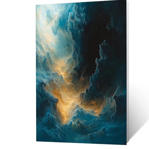 Malen Nach Zahlen Erwachsene 60x80 cm, Malen Nach Zahlen Kinder Wolke, DIY Basteln Erwachsene Leinwand Bilder Landschaft, Paint by Numbers for Adults,Wanddeko Wohnzimmer Geschenke für Frauen YH2F-3442 von GUUOYUAL