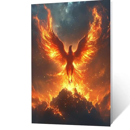 Malen Nach Zahlen Erwachsene 70x50 cm, Malen Nach Zahlen Kinder Phönix, DIY Basteln Erwachsene Leinwand Bilder Fantasie, Paint by Numbers for Adults, Wanddeko Wohnzimmer Geschenke für Frauen YH2F-3548 von GUUOYUAL